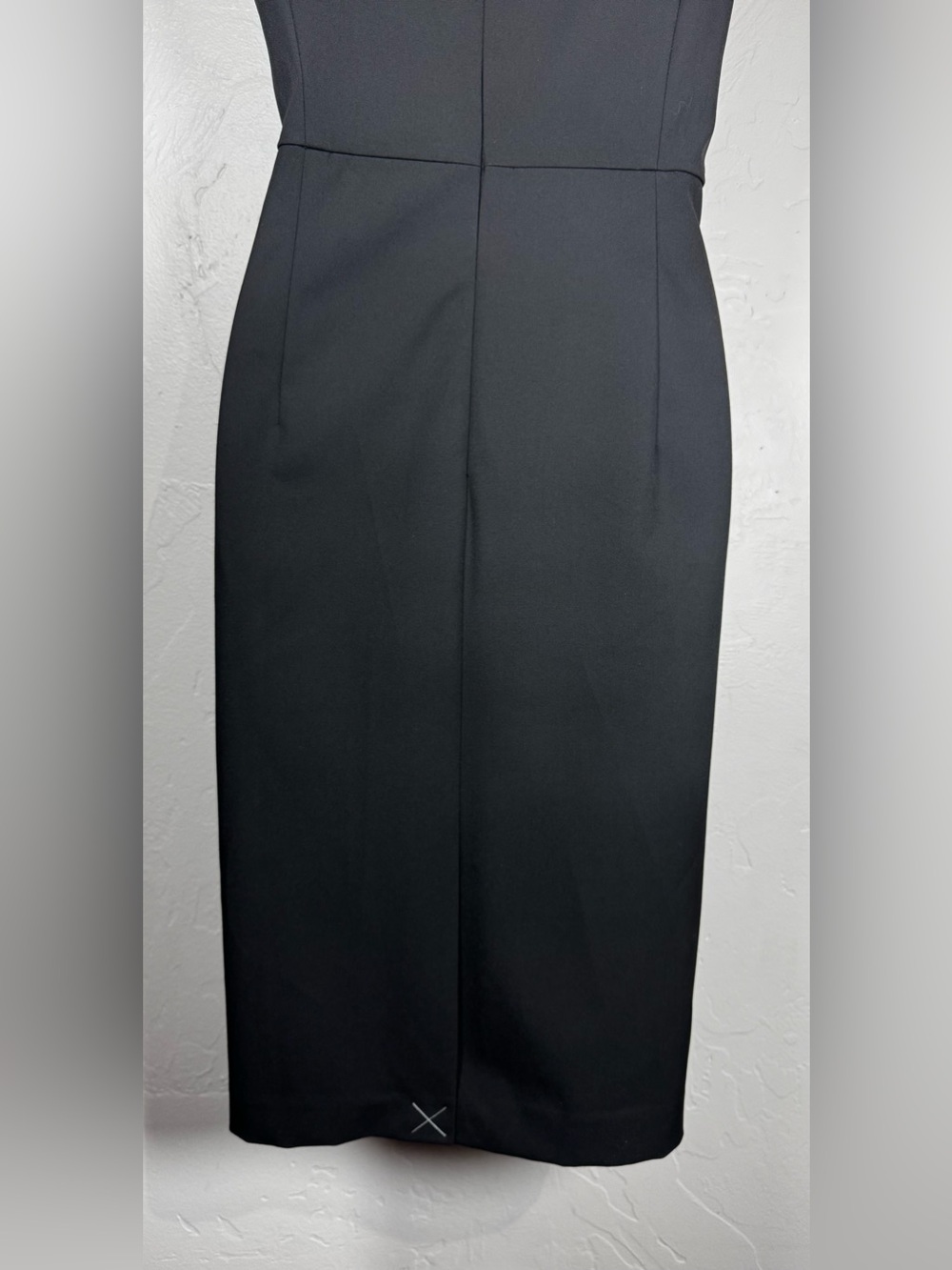 Ann Taylor Factory $119 Black V-Neck Midi Sheath Office Dress Size 6 - Picture 5 of 8